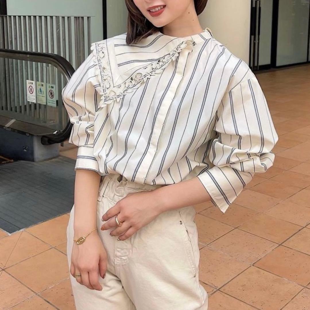 yori ティアードギャザーブラウス ブラック