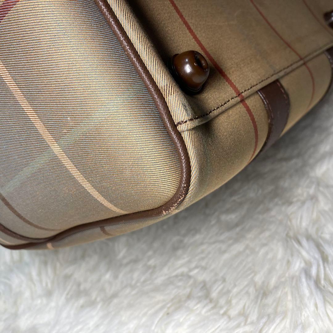 BURBERRY バーバリー ミニボストンバッグ メガノバチェック ヴィンテージ