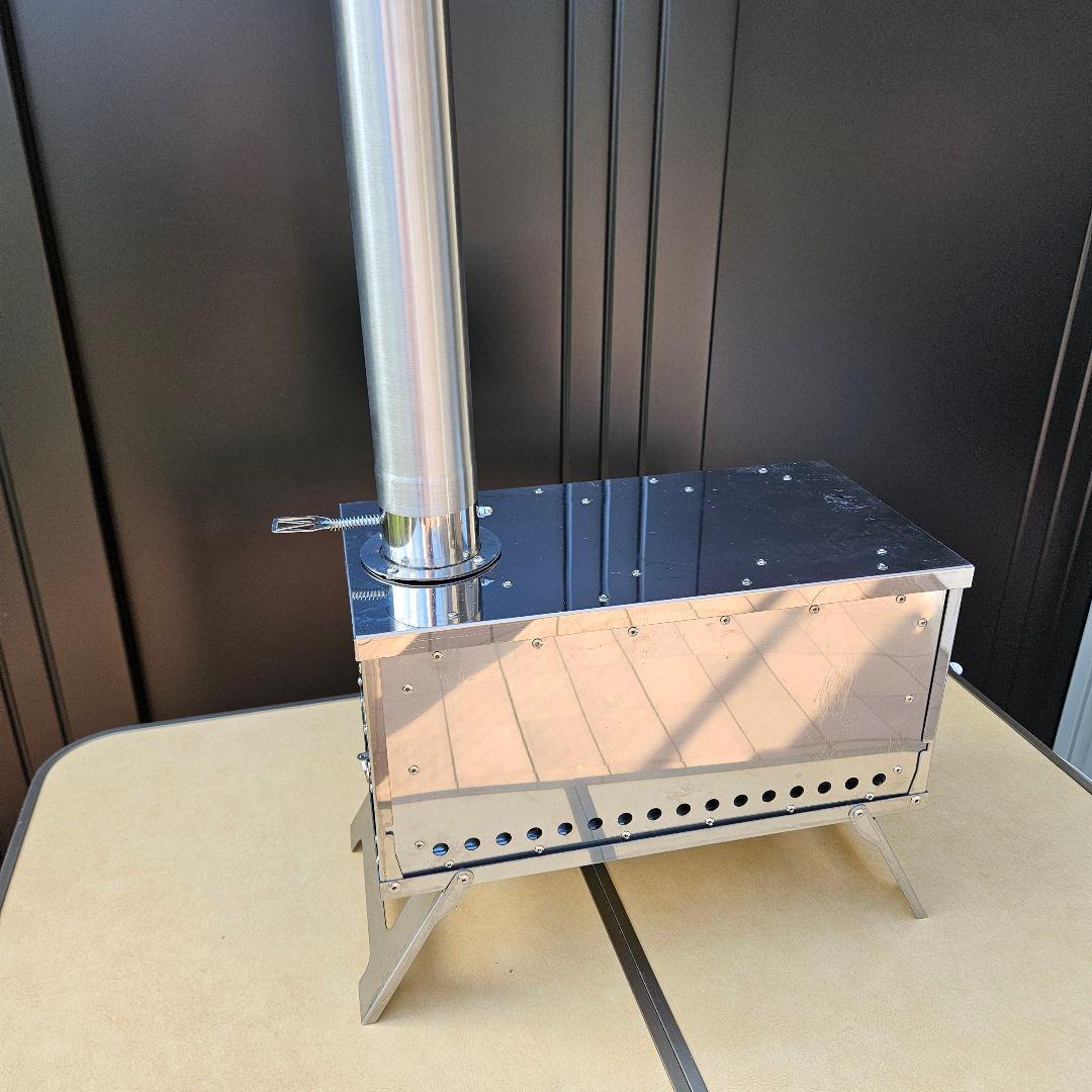 CHANGE MOORE 薪ストーブ 二次燃焼 煙突付き コンパクト収納 ②