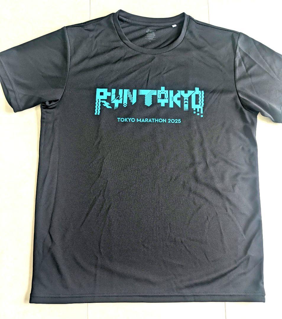 東京マラソン2025限定 ピクセルアートデザイン ブラック Lサイズ