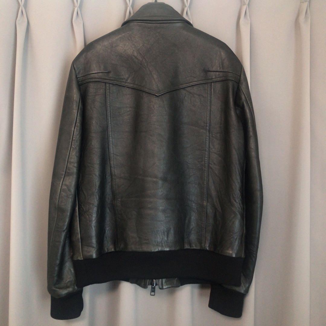 稀少 ナンバーナイン 07AW リブレザージャケット - メルカリ