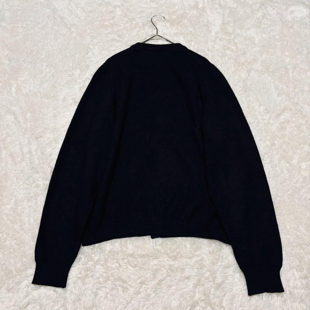 美品 希少 バランタイン カシミヤ 100% カーディガン 黒 42 金ボタン