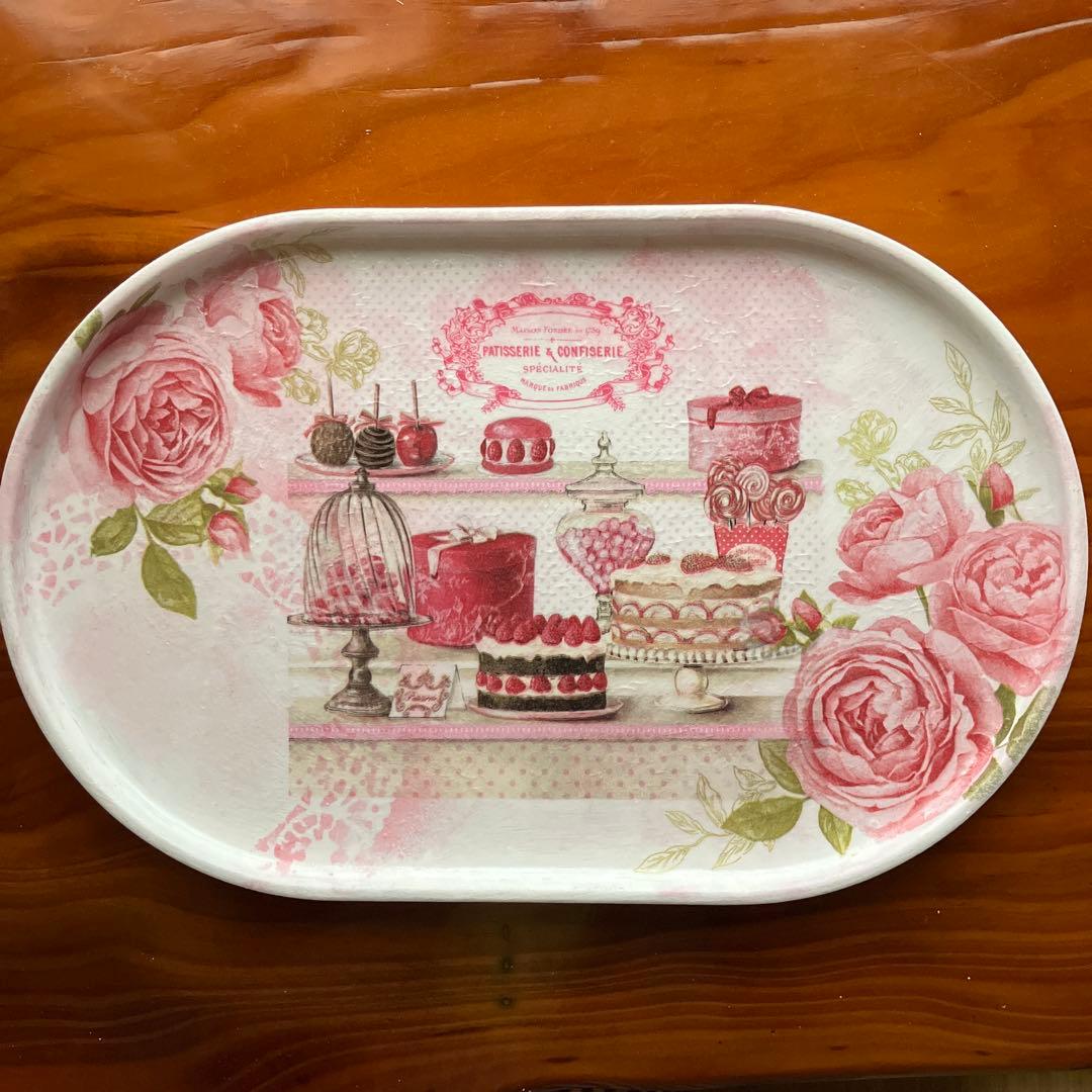 乳がんパッド Lサイズ 丸形 【138】 ハンドメイド デコパージュ雑貨