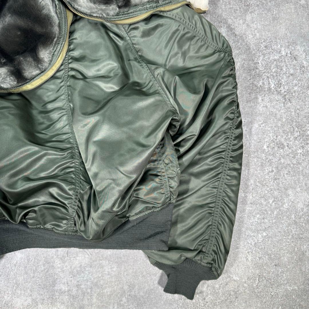 80〜90s米軍実物 N-2B アルファ社製 フライトジャケット M ミリタリー