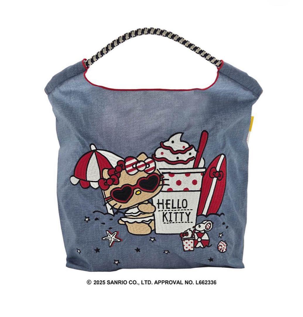 Ball & Chain キティちゃん 日焼けキティ デニム バッグ Mサイズ