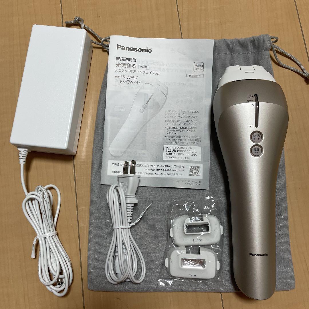 Panasonic 脱毛器 ES-CWP97 本体と付属品