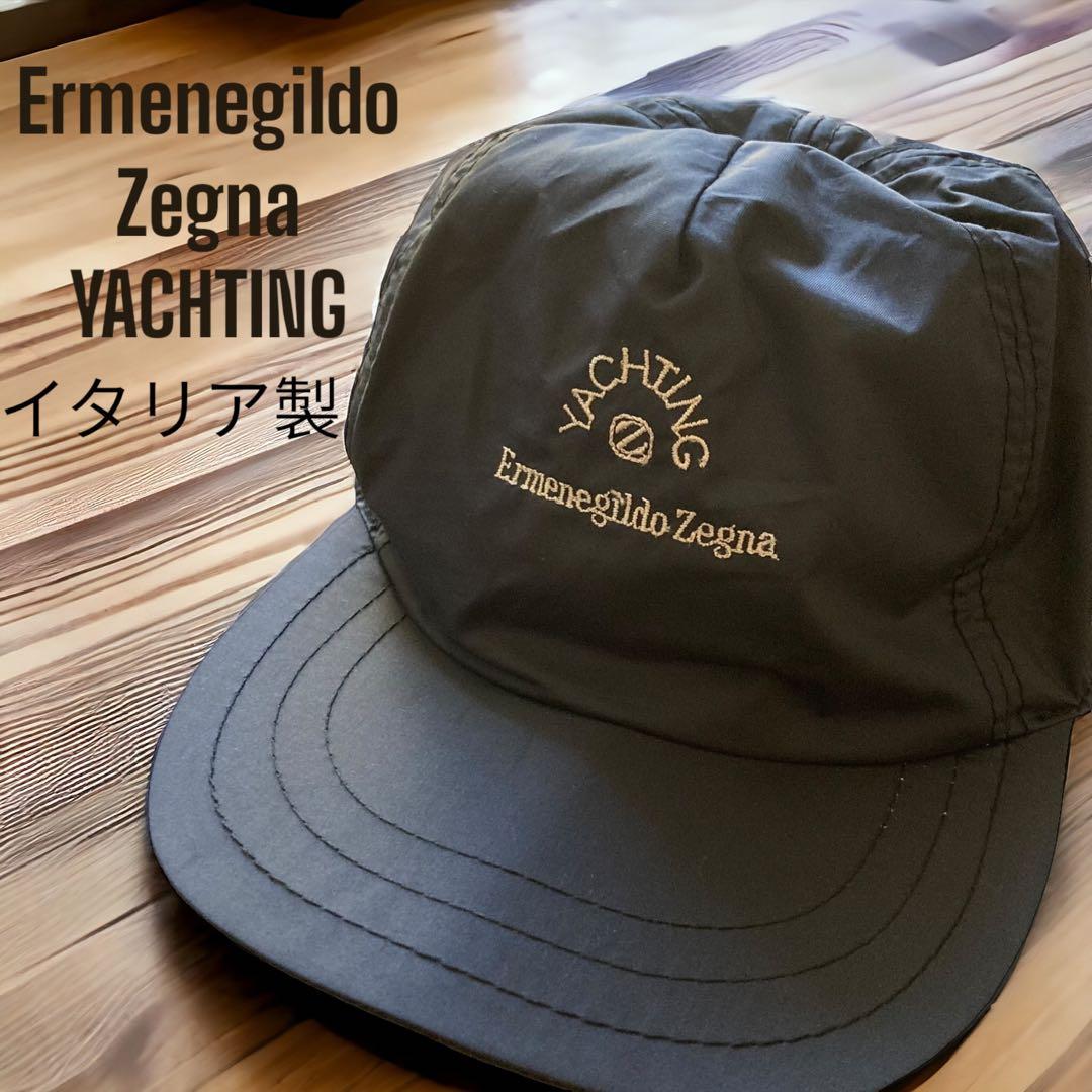 イタリア製】エルメネジルドゼニア・YACHTING キャップ 希少 ネイビー