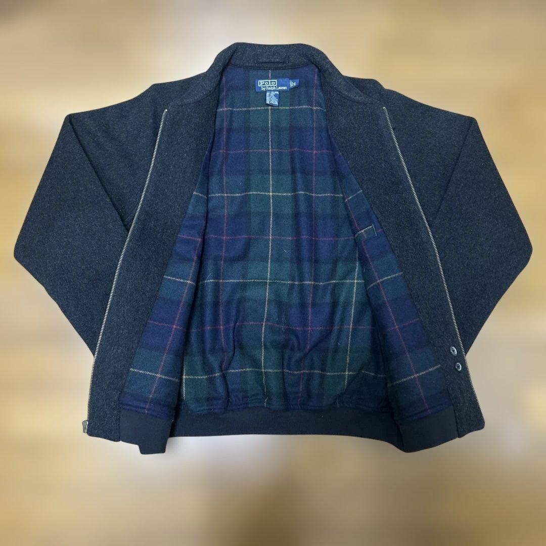 ラルフローレン g-9 ハリントンジャケット ウール チャコール 90s 80s