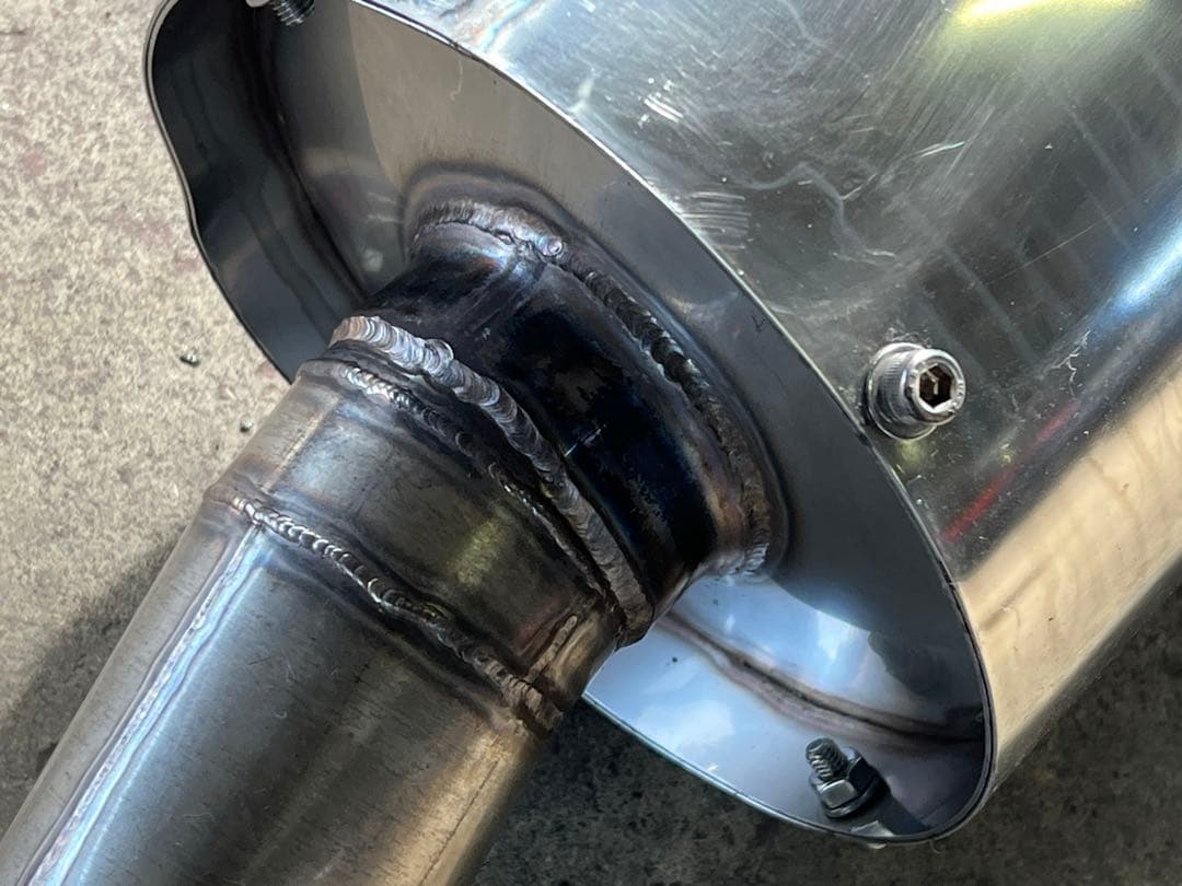 マツダ RX-8用か？ ジャンク品 ワンオフマフラー メーカー不明