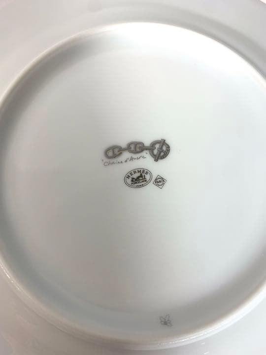 エルメス　シェーヌダンクル　丸皿2枚&スクエアプレート1枚セット