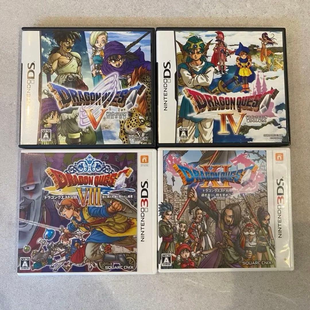 ドラゴンクエスト ソフト4本セット ファミコン カセット ドラゴンクエスト Ⅰ Ⅱ Ⅲ Ⅳ 4本セット
