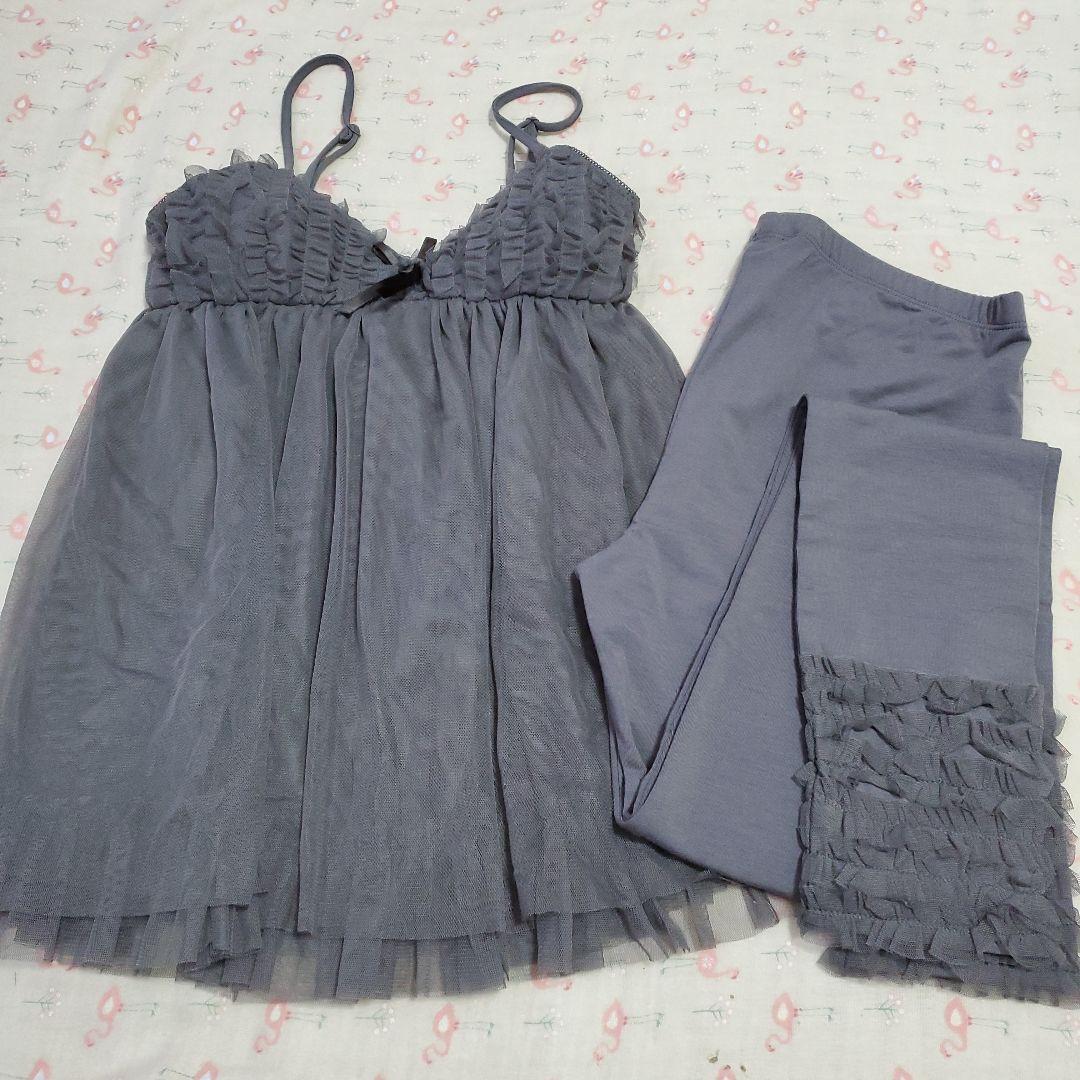 新品タグ付 ジェラートピケ gelato pique フリルキャミソールレギンス 針抜きフリルレギンス(レギンス)｜ルームウェア・パジャマ通販の