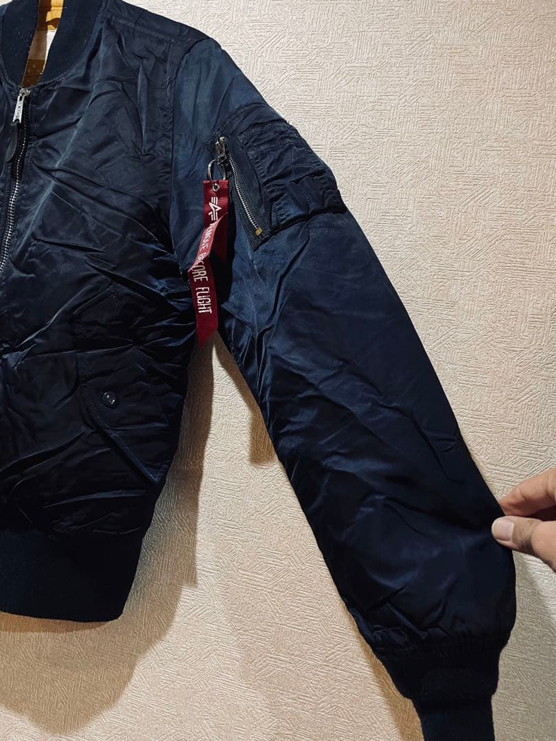 美品 限定 アルファ MA-1 ネイビー M 星条旗 リバーシブル - メルカリ