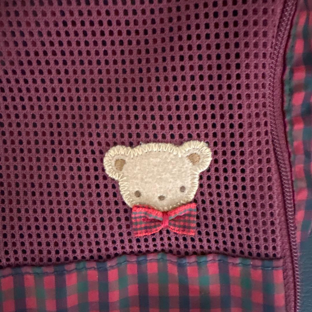 新品 ファミリア familiar ポーチ トラベルポーチ M 赤チェック - メルカリ