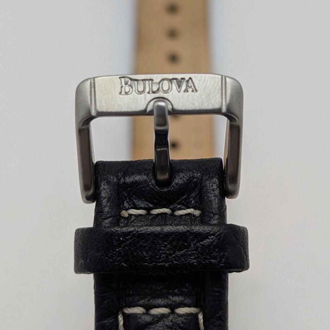 【美品】BULOVA ブローバ メンズ腕時計 クロノグラフ 稼働品 箱付