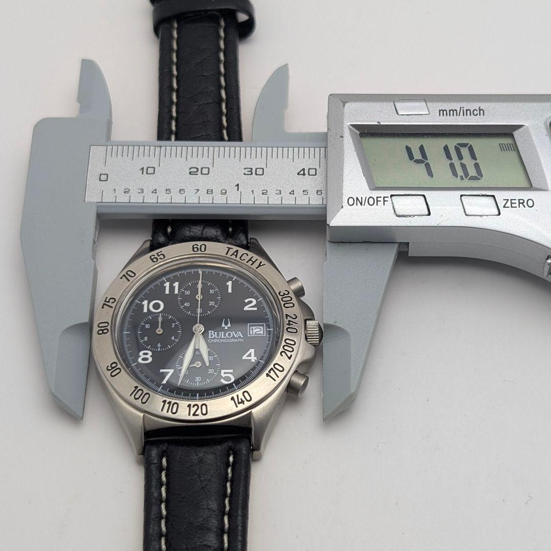 【美品】BULOVA ブローバ メンズ腕時計 クロノグラフ 稼働品 箱付