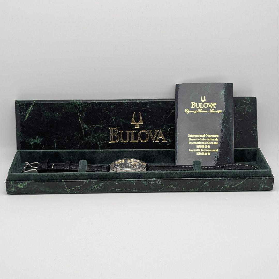【美品】BULOVA ブローバ メンズ腕時計 クロノグラフ 稼働品 箱付
