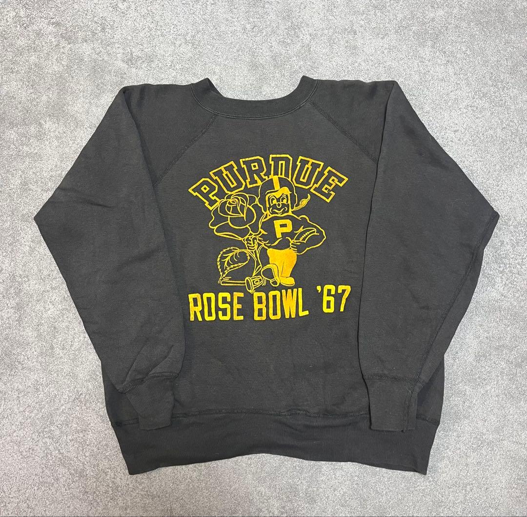 ビンテージ 60s フロッキー ブラック スウェット カレッジ