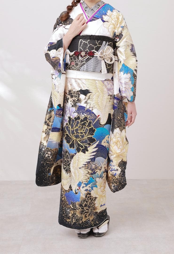 ≪美品≫正絹　振袖9点フルセット【860】【155cm~165cmの方用】 ≪美品≫正絹 振袖9点フルセット【845】【155cm~165cmの方用】 - メルカリ