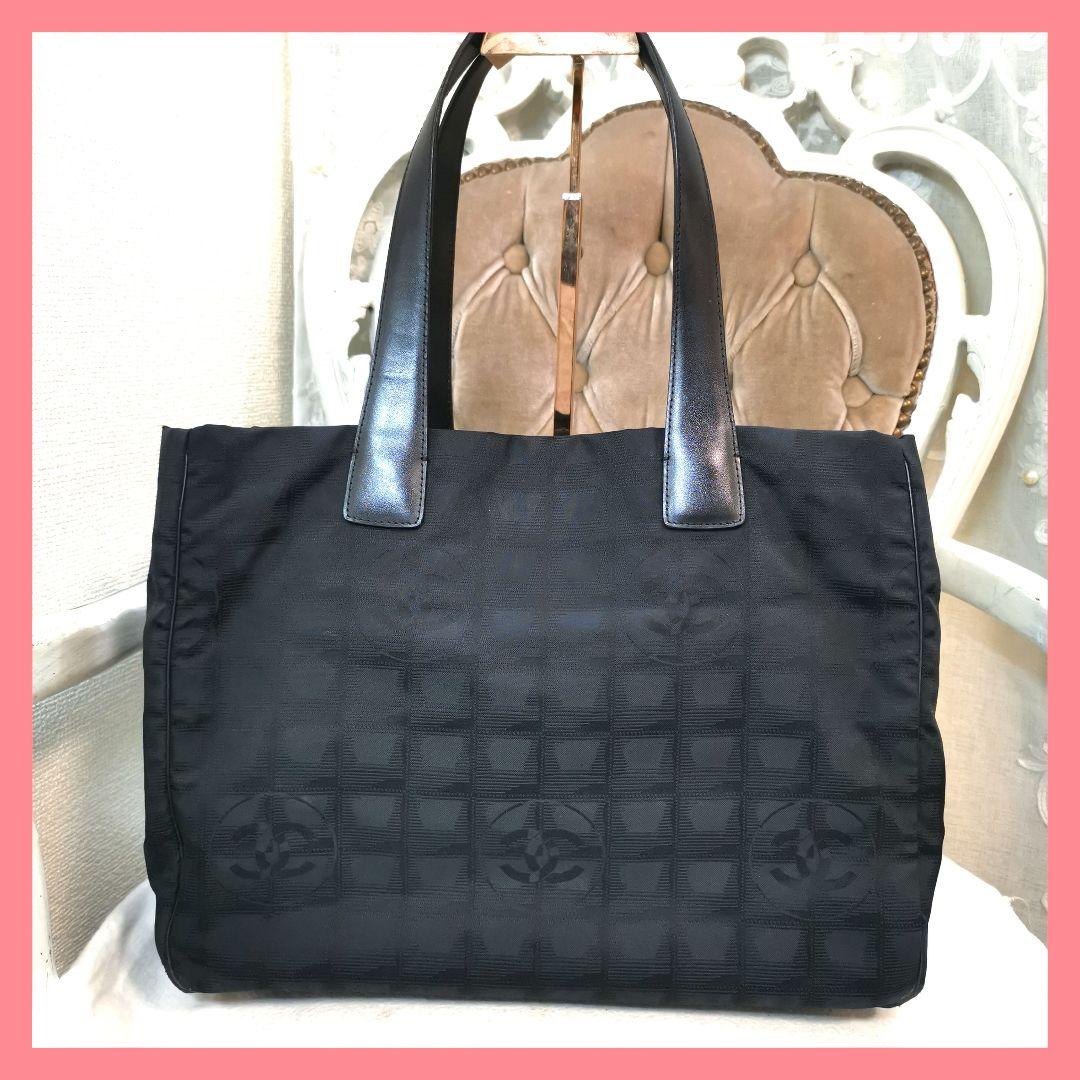 極美品】シャネルCHANELニュートラブルライン肩掛けトートバッグ黒