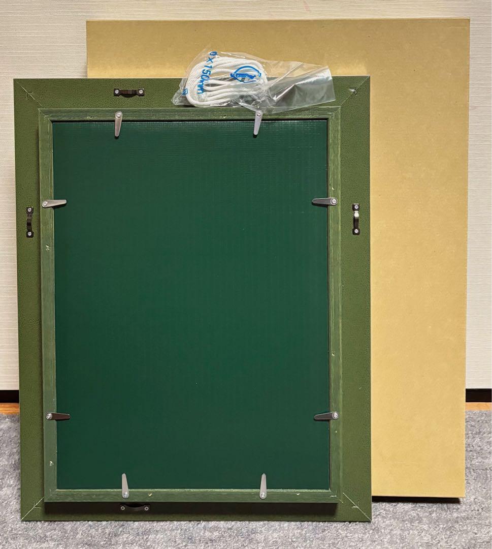 F4号】手描き油彩 水森亜土 サイン 額縁 未使用額 人気作品 絵画 女性