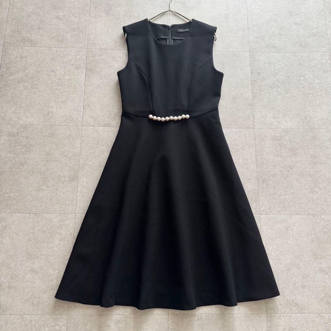 YOKOCHAN ヨーコチャン ロングワンピース パール 黒 40 フレア - メルカリ