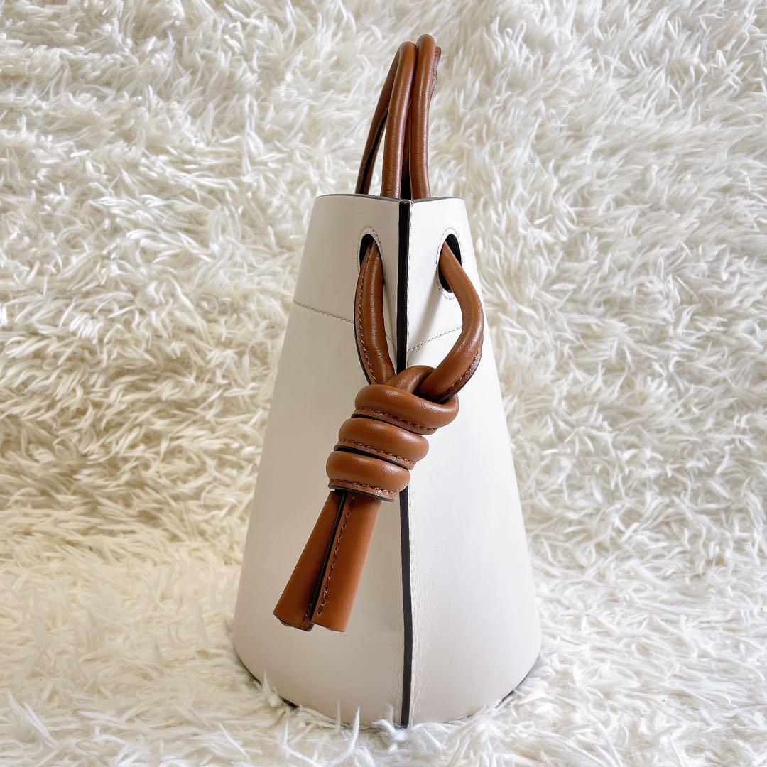 美品✨オルセット CORDAバケットバッグ ノット 牛革 巾着袋付き バイ