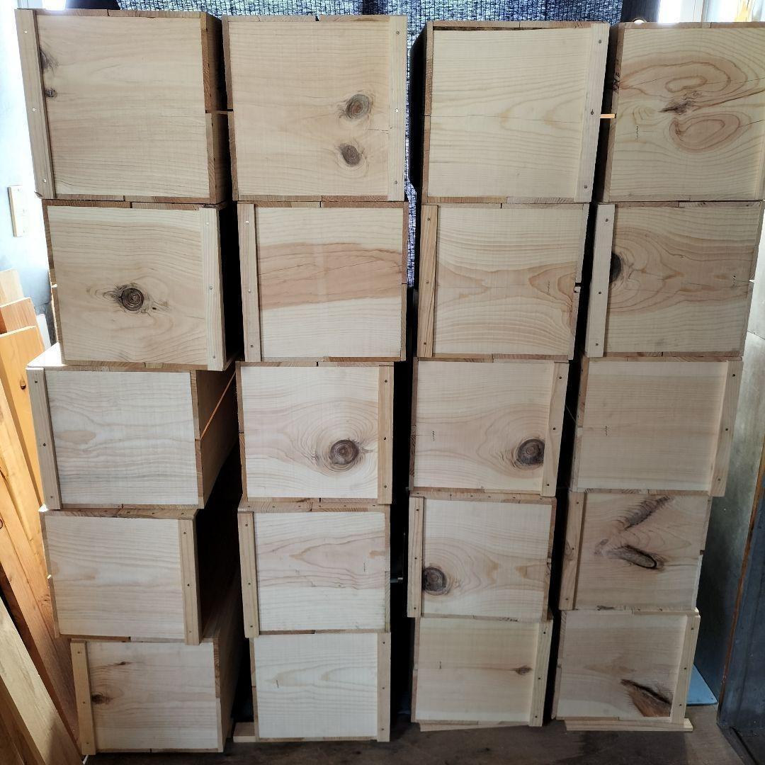 《訳アリ持ち手有りんご箱》6箱セット★収納 本棚 キャンプ 木箱 インテリア