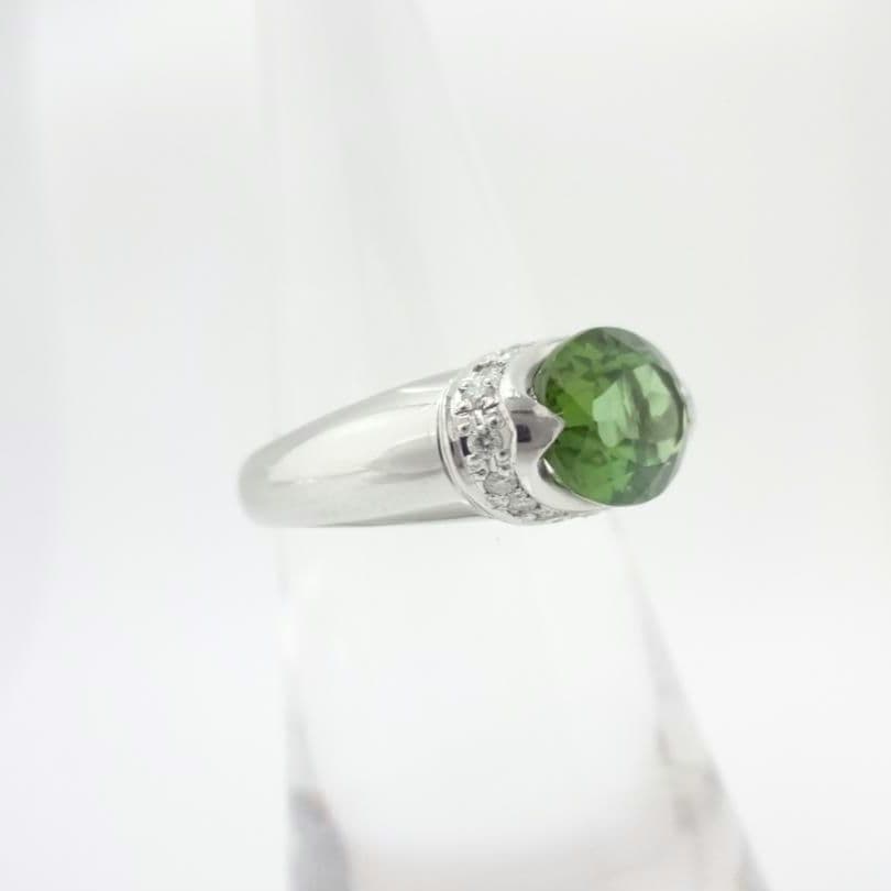 【Lucky様】トルマリン　ダイヤモンド　リング　1.91/0.12ctプラチナ