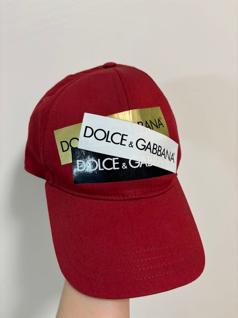DOLCE&GABBANA/ドルガバ/レッド/ロゴキャップ/58cm - メルカリ