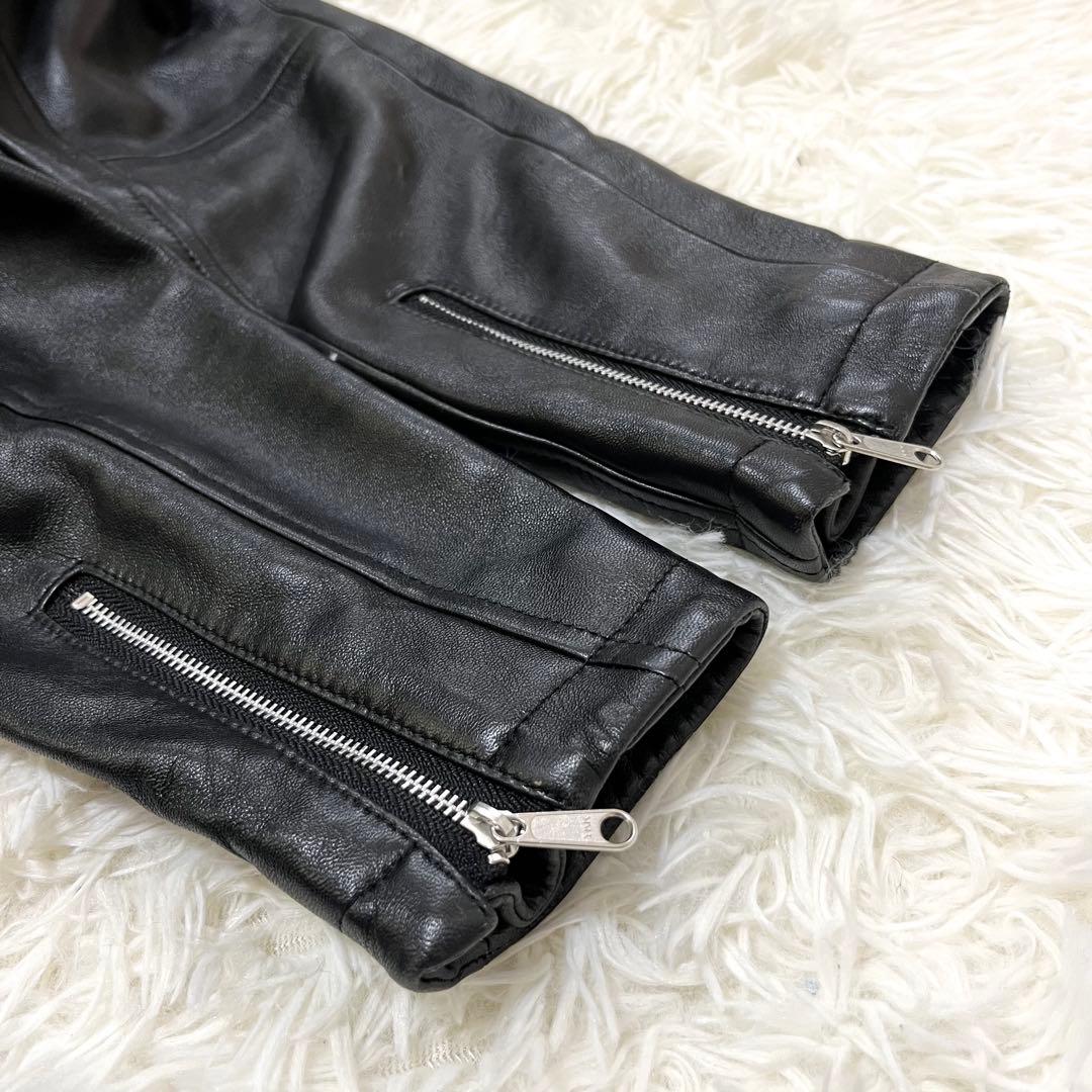 らひ様【美品】ユナイテッドアローズ ラムレザー ダブル ライダース 40