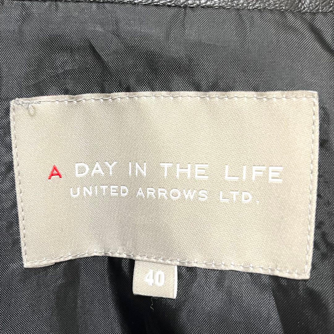 らひ様【美品】ユナイテッドアローズ ラムレザー ダブル ライダース 40