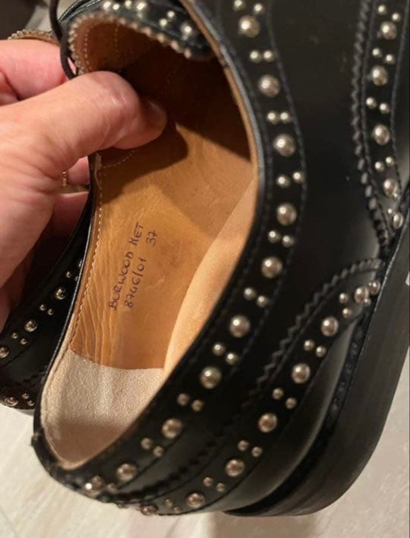 church's チャーチ スタッズ 37サイズ 靴袋付き - メルカリ