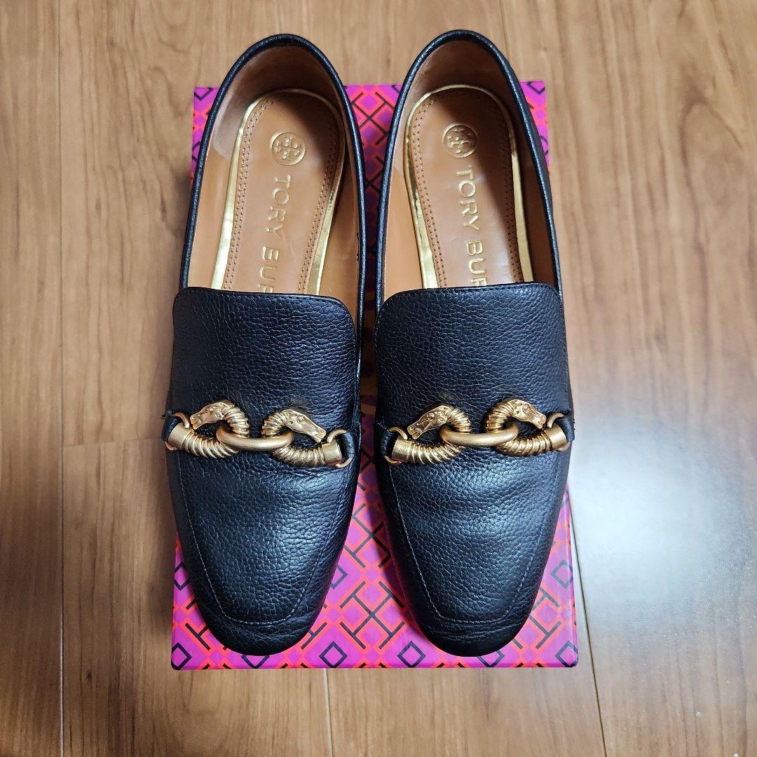 TORY BURCH ブラックレザー ローファー - メルカリ