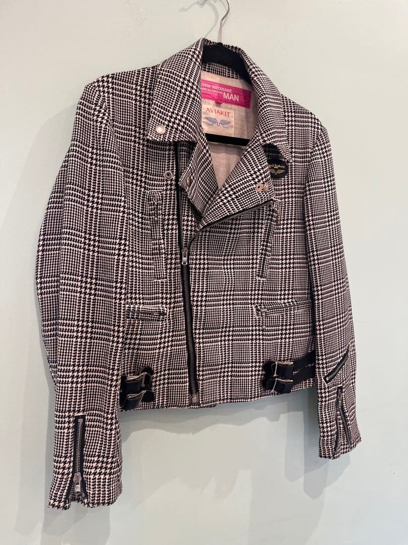 ジュンヤワタナベ マン ピンク コムデギャルソン × ルイスレザー