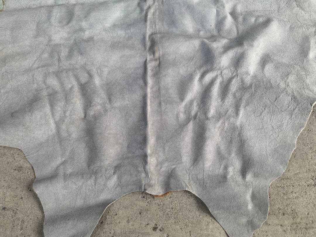 特大! ビンテージ 本革 カウラグ レザー ラグ