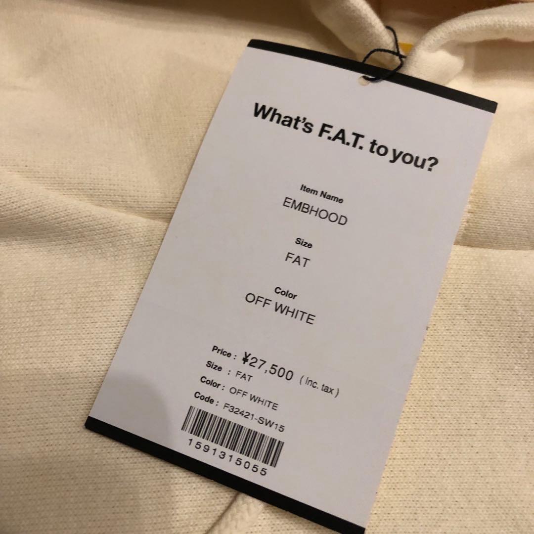 F.A.T. フード付きスウェット オフホワイト - メルカリ