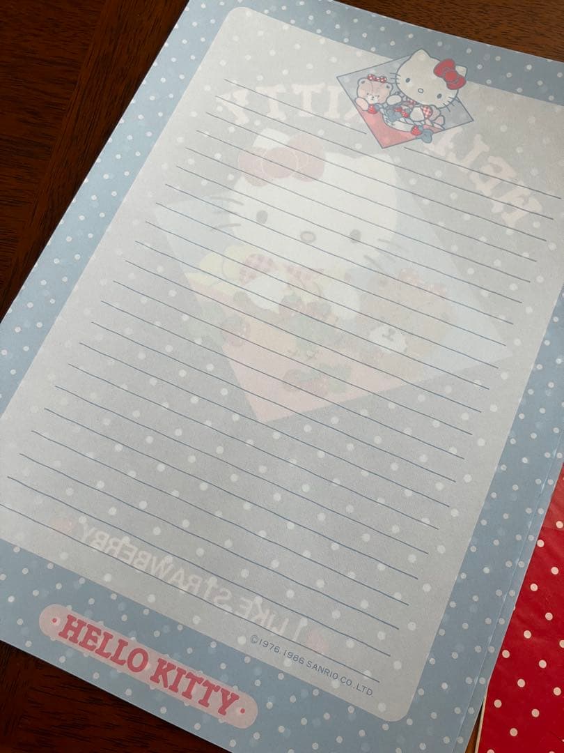 1986年製サンリオ ハローキティ レターセット2点 未使用 昭和レトロ
