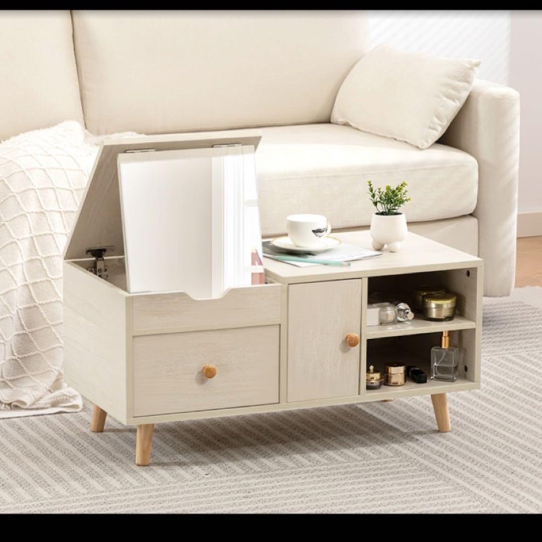 ドレッサー コンパクト ドレッサーテーブル ローテーブル 引き出し付き 化粧台 コンパクトドレッサーテーブル＜ドレッサーテーブル・化粧台