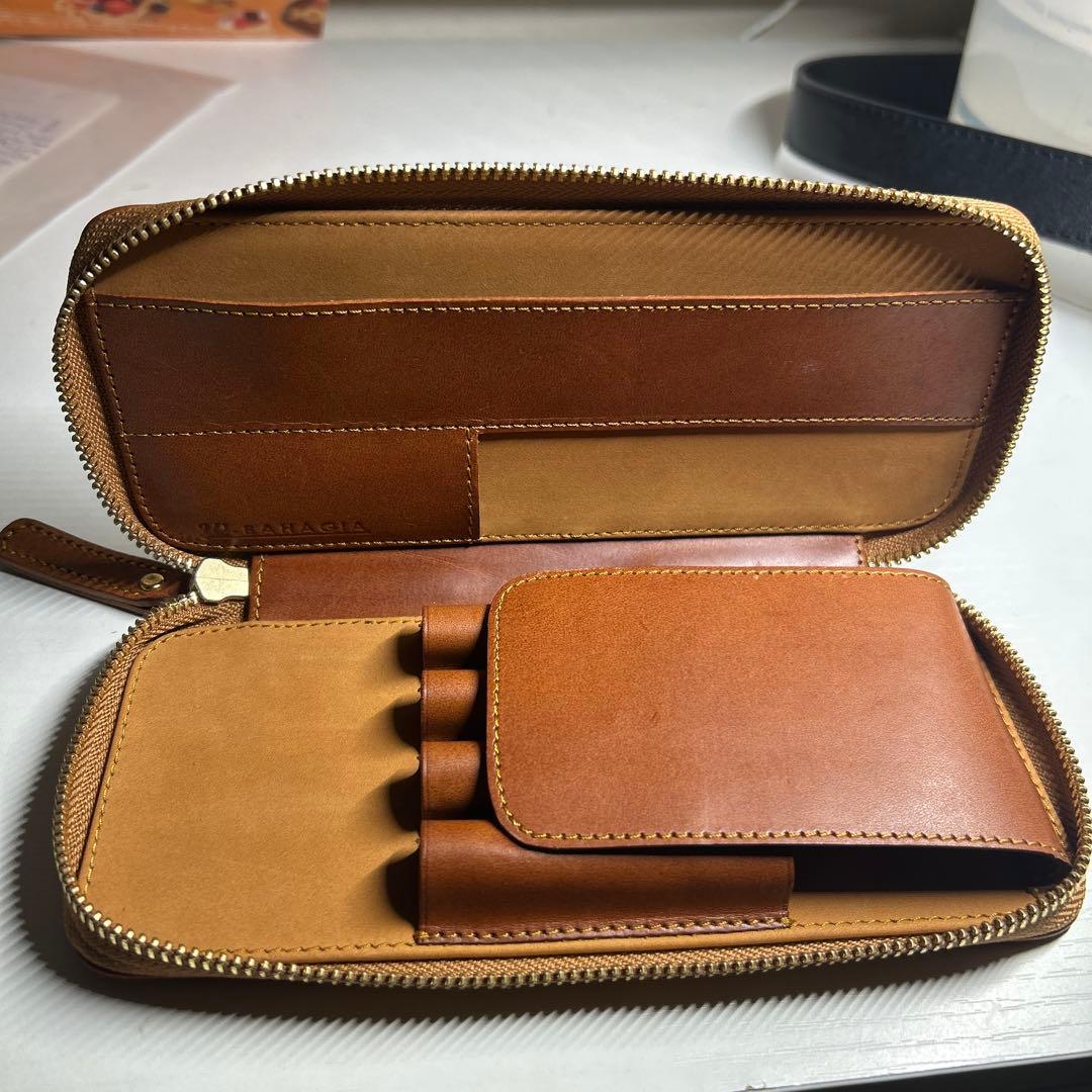 旧型、廃盤プエブロBAHAGIAバハギアラウンドジップペンケースオール