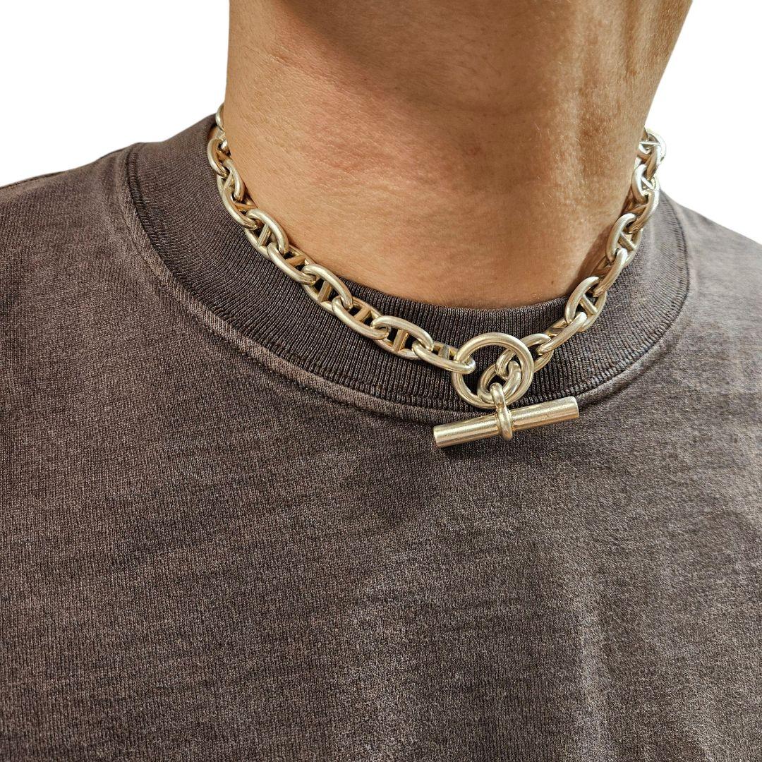 【vintage】HERMES シェーヌダンクル ネックレス mm36 エルメス