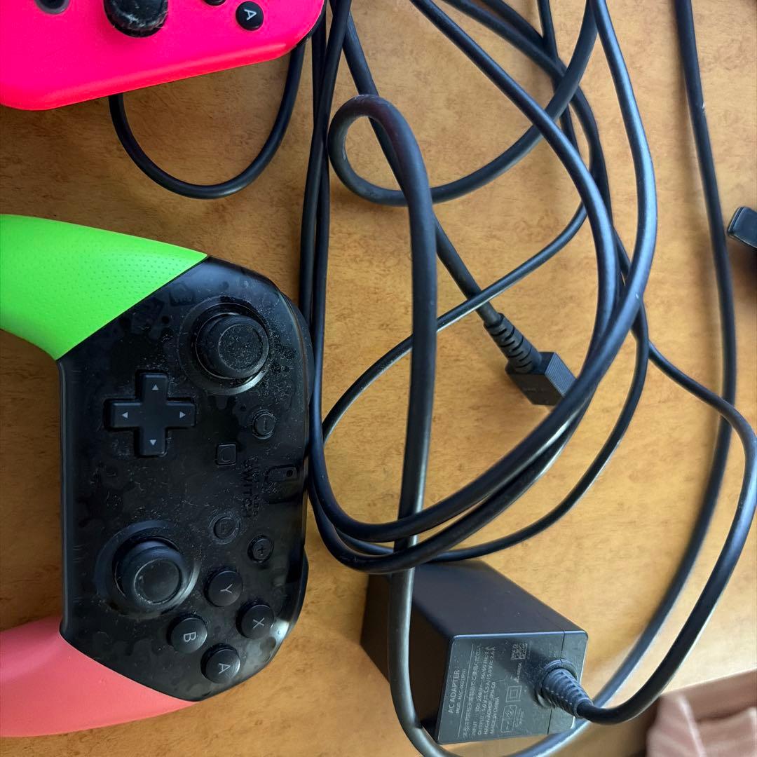 Nintendo Switch 本体 ピンク/グリーン セット - メルカリ