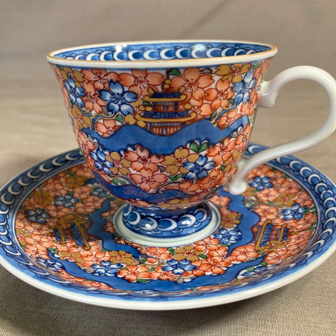 源右衛門】古伊万里の伝統 日本名窯 舘林源右衛門作 染錦古伊万里楼閣