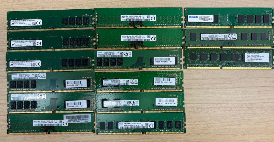 DDR4 PC4-2666V他　8GB 4GBメモリ15枚 thanksjp_pc4-2666v-4gb-2pcs-