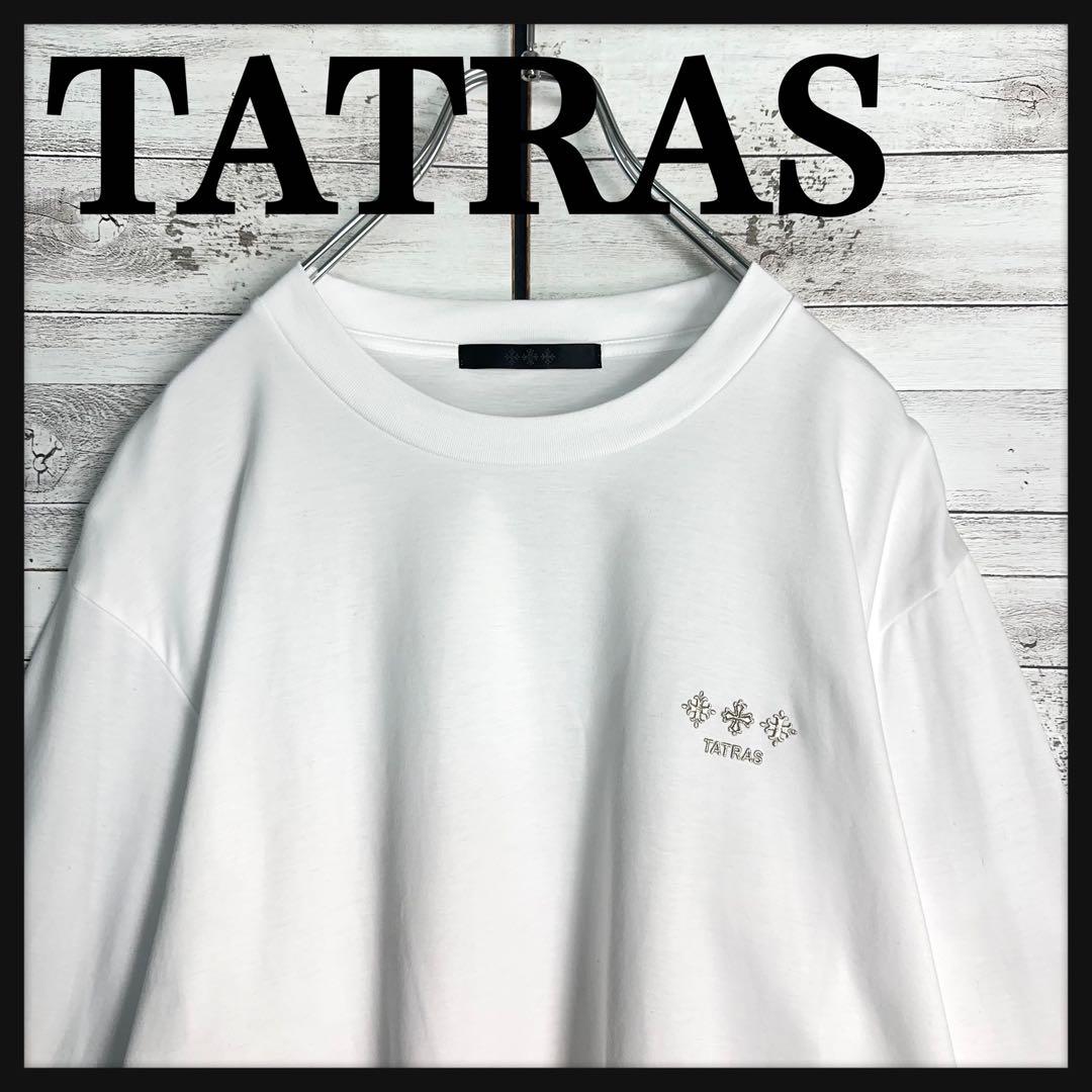 美品・近年モデル】TATRAS 刺繍ロゴロングtシャツ 定番カラー 白