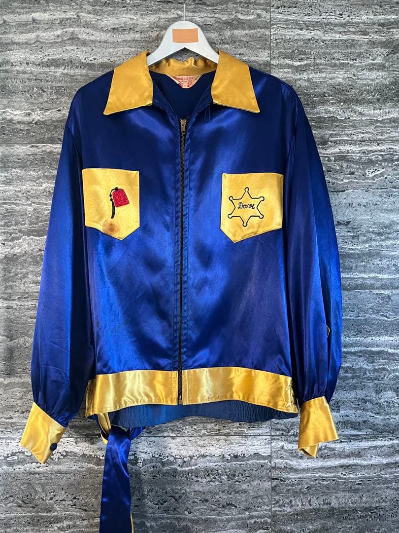 【値下げ歓迎】50s シュライナーサテンジャケット　フリーメイソン 50s〜60s BOWLER'S フリーメイソン シュライナー サテンジャケット