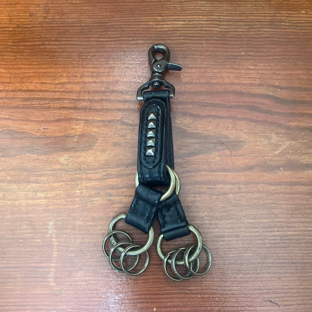 GALEE ブラックレザーキーホルダー