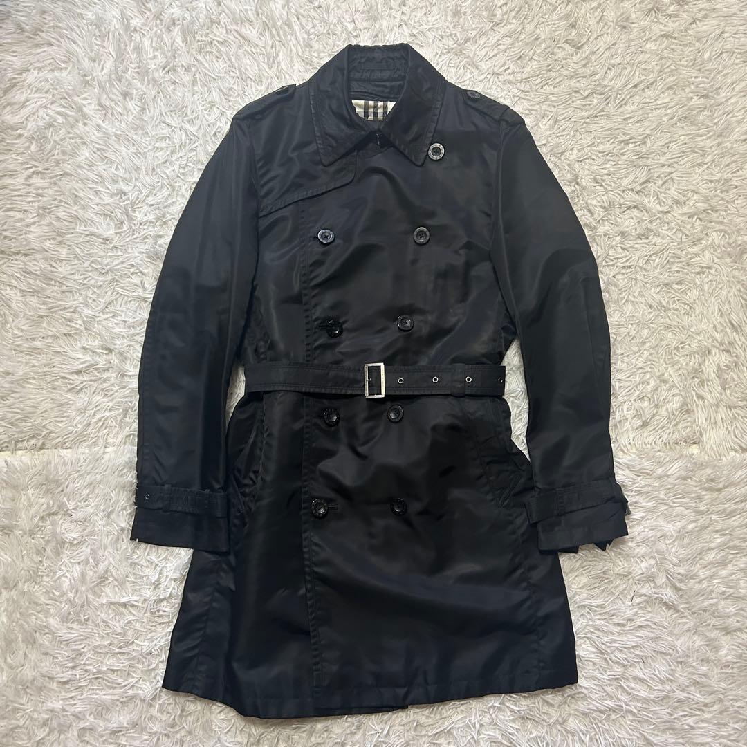 L】バーバリーブラックレーベル ライナー ベルト トレンチコート ノバ