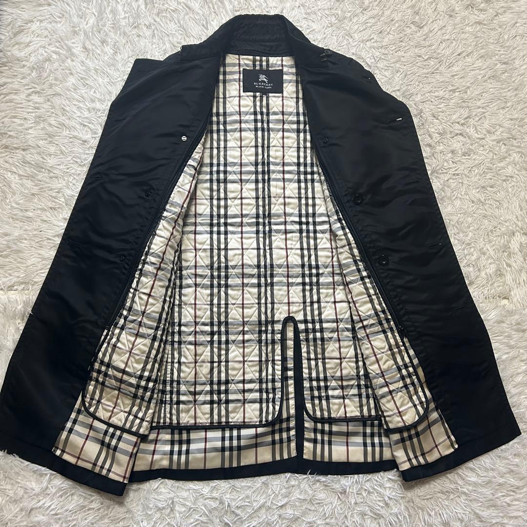 L】バーバリーブラックレーベル ライナー ベルト トレンチコート ノバ