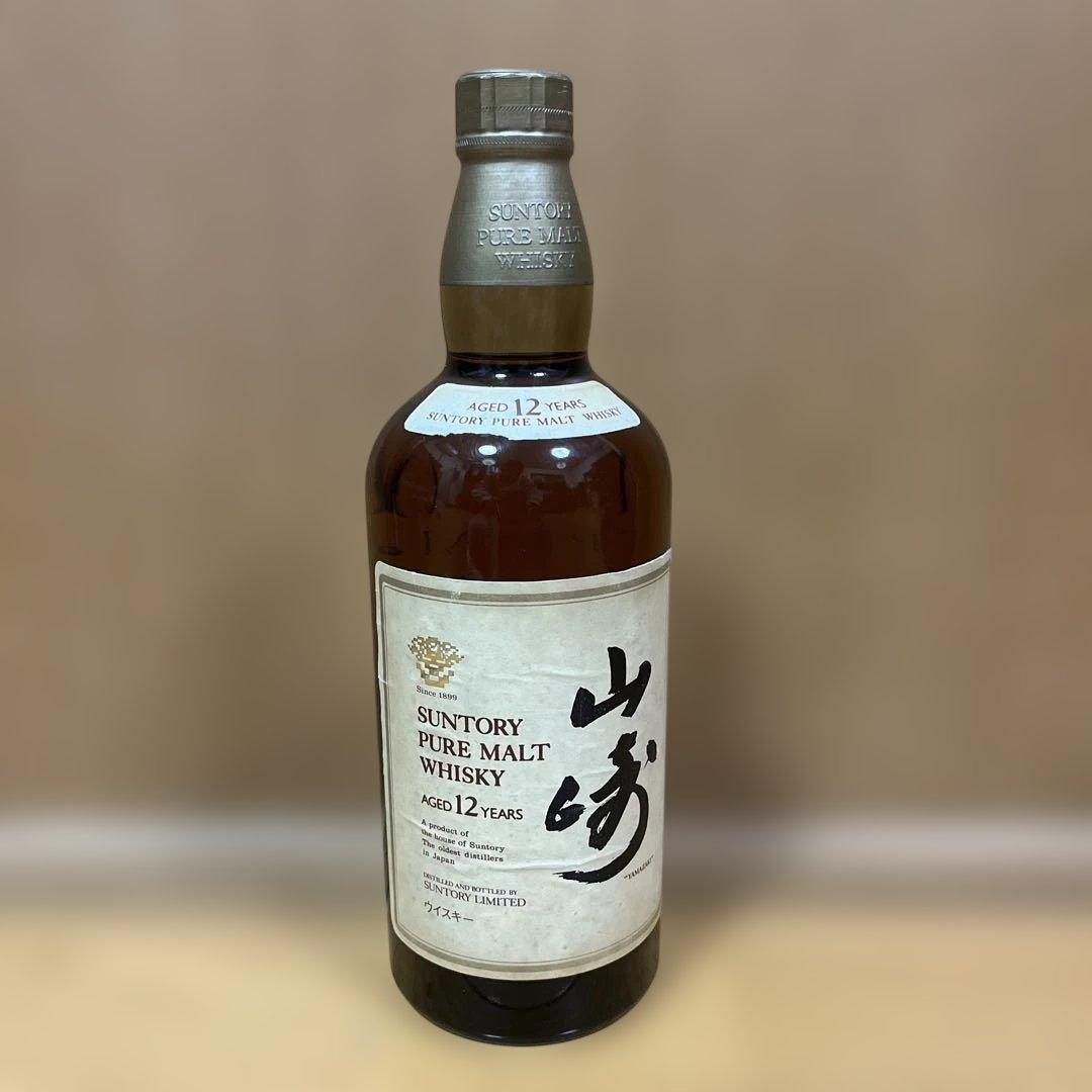 山崎 12年 旧ラベル 750ml ピュアモルト 箱無し - メルカリ